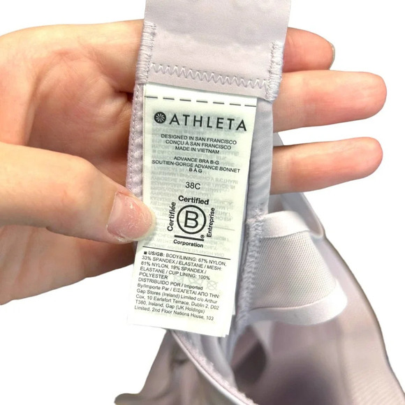 Athleta Advance Bra‎ B-G Light Purple Size 38C - Picture 7 of 8